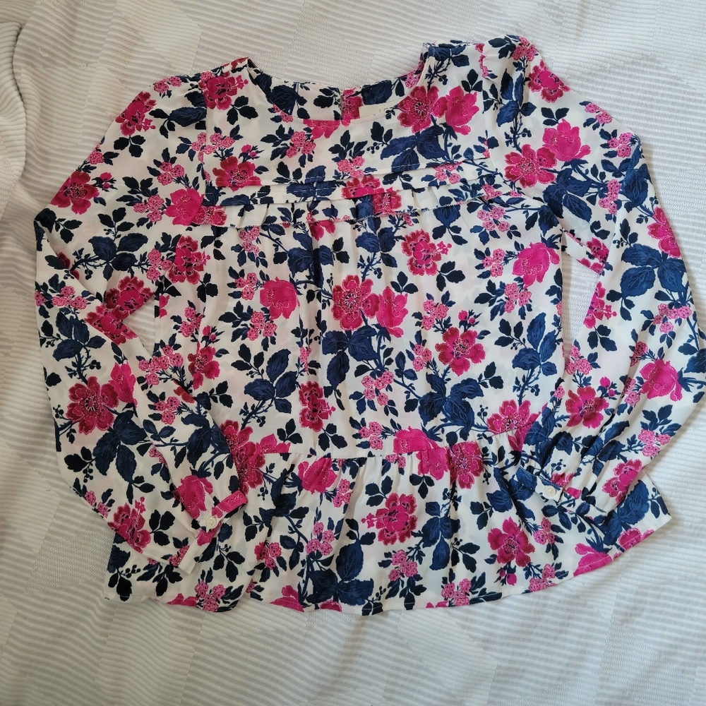 Loft Peplum long sleeved blouse